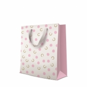 Torba premium painted dots light pink large AGB3002105