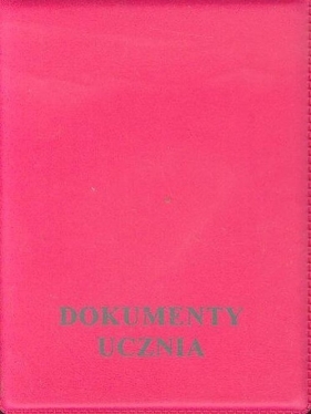 Okładka na dokumenty ucznia pionowa różowa