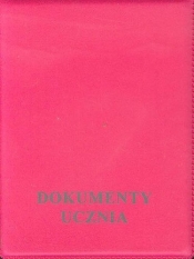 Okładka na dokumenty ucznia pionowa różowa