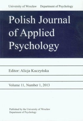 Polish Journal of Applied Psychology 11 2013 - <br />