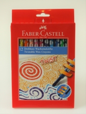 Kredki woskowe wykręcane FABER CASTELL 12 kolorów (120003)