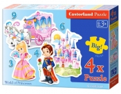 Puzzle konturowe 3-4-6-9 elementów World of Princesses 4 w 1 (005031)