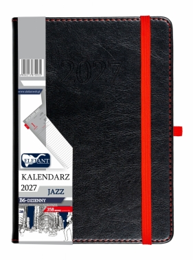 Kalendarz 2027 B6 dzienny Jazz - czarny