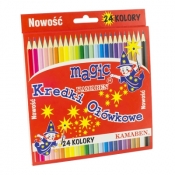 Kredki ołówkowe Magic, 24 kolory