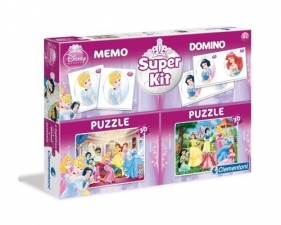 Puzzle 2x30 Memo Domino Księżniczki Super Kit 4 w 1 (08203)