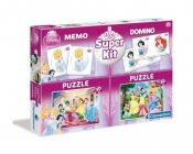 Puzzle 2x30 Memo Domino Księżniczki Super Kit 4 w 1 (08203)