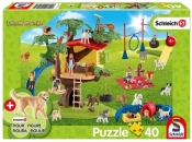 Puzzle 40 Schleich Szczęśliwe psy