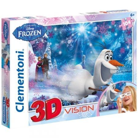 Puzzle 104 elementy - 3D Vision Frozen (20603)