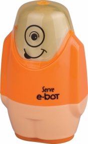 Temperówka z gumką "Buźka" E-BOT pomarańczowy - Serve