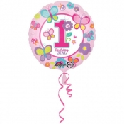 Balon foliowy Standard HX Urodziny dziewczynka (2980301)