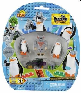 Cobi: Pingwiny z Madagaskaru - Zestaw 3 figurek z akcesoriami - 26003
