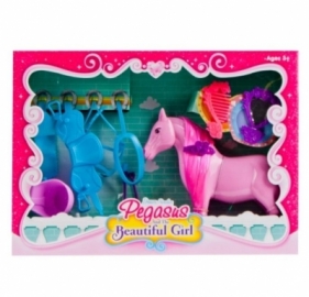 Różowy pegaz z akcesoriami