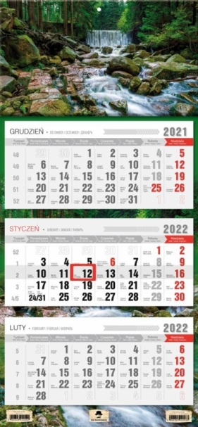Kalendarz 2022 trójdzielny Strumyk