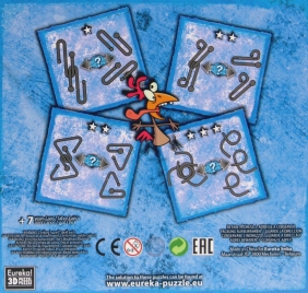 Łamigłówki metalowe 4 szt. Puzzle mania - niebieski (107026)