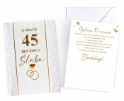 Karnet Rocznica ślubu 45
