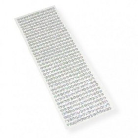 Kryształki samoprzylepne srebrne 6mm