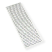 Kryształki samoprzylepne srebrne 6mm