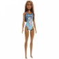 Lalka Barbie Plażowa w niebieskim kostiumie (DWJ99/HDC51)