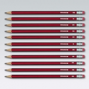 Ołówki techniczne Titanum z gumką 2H