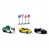 Diorama - Miejskie życie - zestaw w samochodami i znakami drogowymi (2058594)
