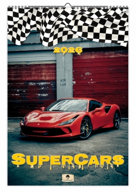 Kalendarz 2026 ścienny dwustronny A3 - Super cars