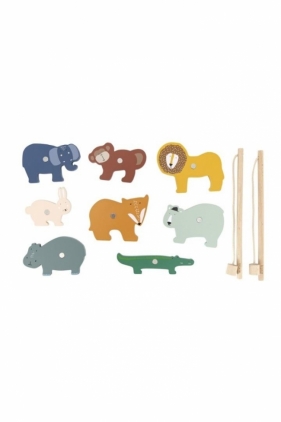 Drewniana gra w wędkowanie zwierzątka