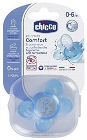 Smoczek silikonowy Physio Comfort 0-6m niebieski