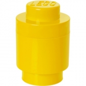 Lego, okrągły pojemnik klocek Brick 1 - Żółty (40301732)