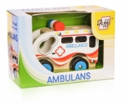 Drewniane auto - ambulans