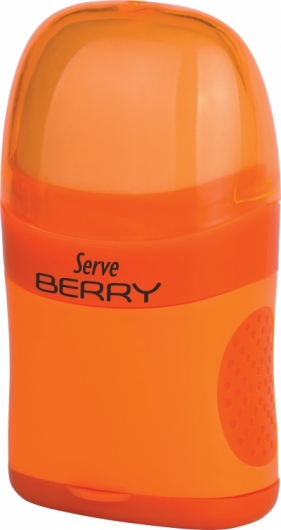 Temperówka 2 otwory z gumką Berry pomarańczowa - Serve