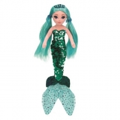 Ty Mermaids: Waverly - cekinowa turkusowa syrenka, 45 cm (02303)