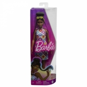 Barbie Fashionistas Lalka w kolorowej sukience (HJT07)