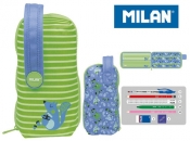 Multipiórnik MILAN owalny z 4 piórnikami COCONUT zielony
