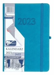 Kalendarz 2023 A5 tyg. Jazz turkusowy