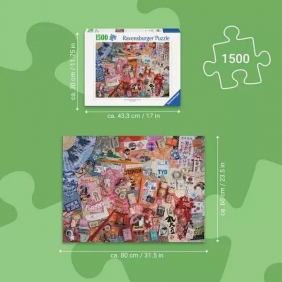 Ravensburger, Puzzle 1500: Podróż do Tokyo (12001703)
