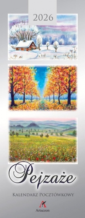 Kalendarz 2026 pocztówkowy 12,5x33cm Pejzaże...