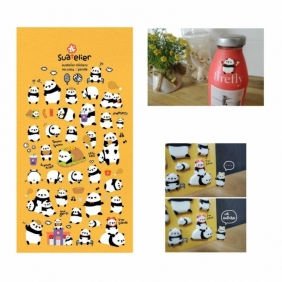 Naklejki ozdobne wypukłe Suatelier - Pandy