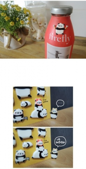 Naklejki ozdobne wypukłe Suatelier - Pandy