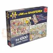 Puzzle 2x1000: Jan van Haasteren - 2w1 Szał jedzenia (19003)