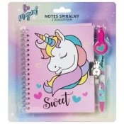 Notes spiralny z długopisem - Jednorożec (NSDJR11)