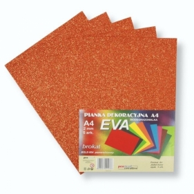Pianka brokatowa A4 Eva pomarańczowa biodegradowalna 5szt