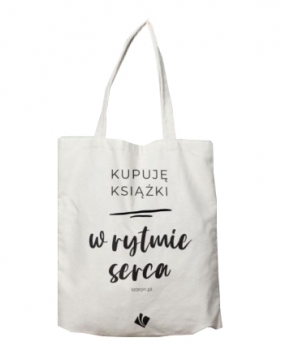 Torba bawełniana eco - Kupuję ksiażki w rytmie serca!