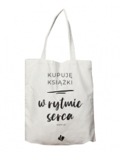 Torba bawełniana eco - Kupuję ksiażki w rytmie serca!