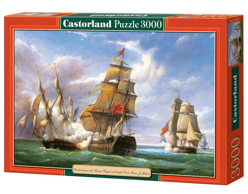 Puzzle Combat between the French and the English Vessels 3000 (C-300037)