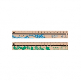 Linijka drewniana 17cm - Greenline, 1 szt