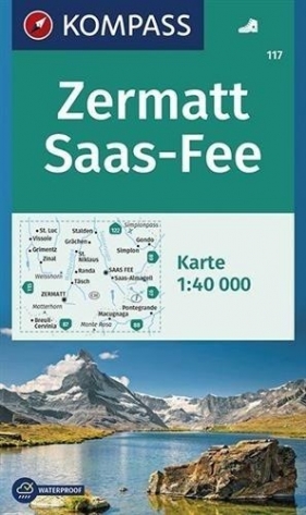 Zermatt Saas-Fee 1:40 000 Kompass - Praca zbiorowa