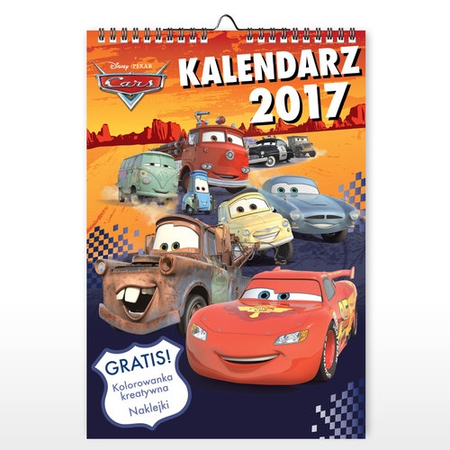 Kalendarz 2017 13 Planszowy Auta