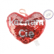 Pluszak Sun-Day serce cekinowe 15cm 3 kol kocham Cię (156037)