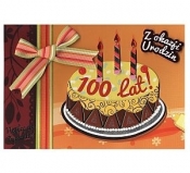 Karnet Urodziny Z okazji Urodzin 100 lat tort DK-235