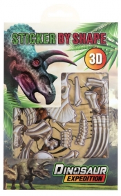 Dino Naklejki po kształtach, Naklejki 3D Triceratops